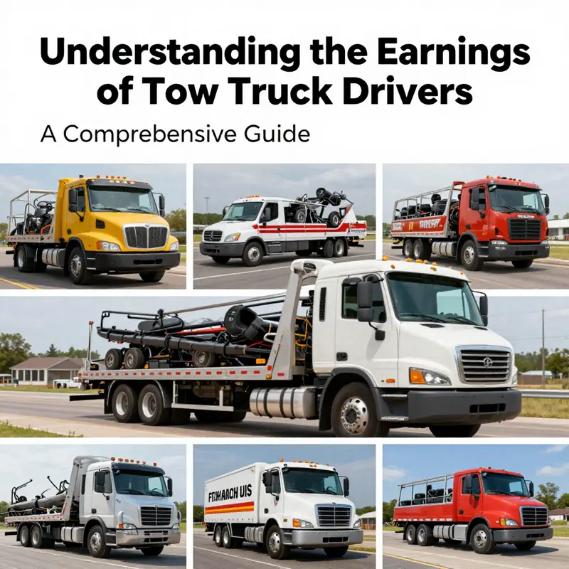 An infographic detailing average earnings for tow truck drivers in the U.S. and Canada.