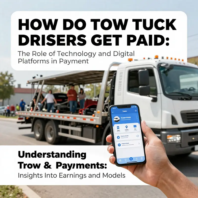 An overview of various payment methods used by tow truck drivers, highlighting flexibility and earnings.