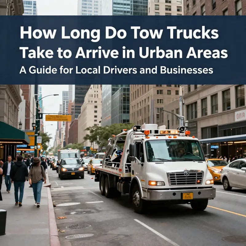 Tow trucks in urban environments often have faster response times due to higher service provider density.