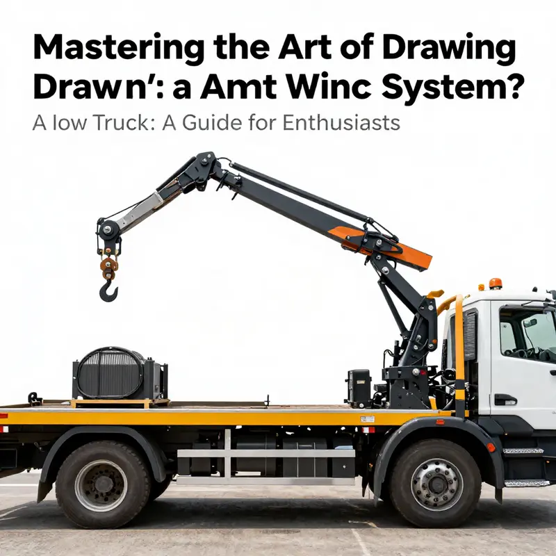 Basic outline sketch of a tow truck showing the initial shapes.