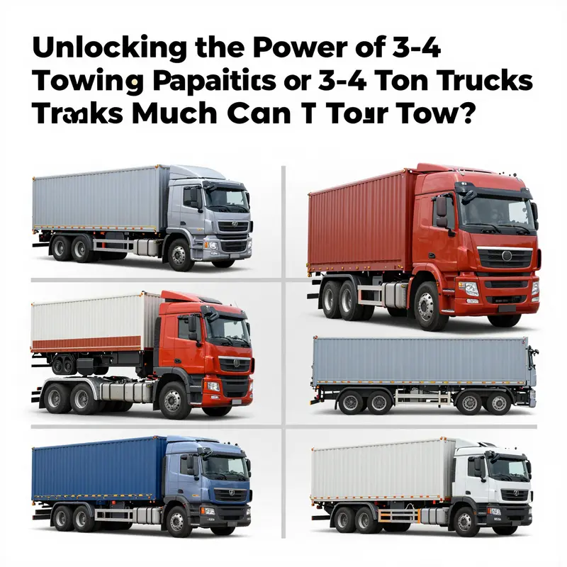 Infographic illustrating the towing capacity metrics for 3-4 ton trucks.