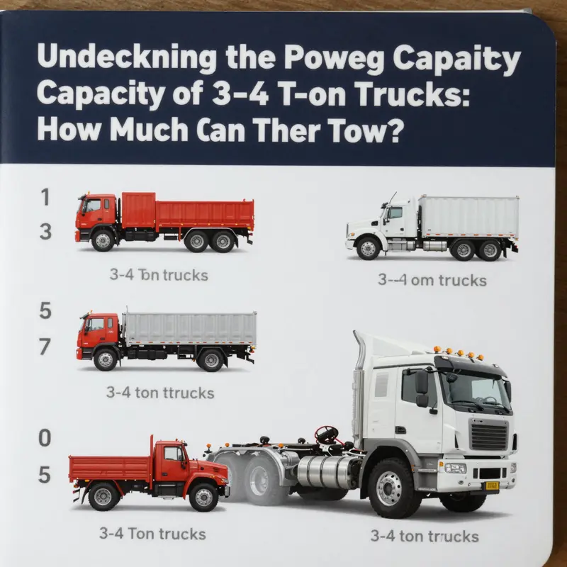 Infographic illustrating the towing capacity metrics for 3-4 ton trucks.