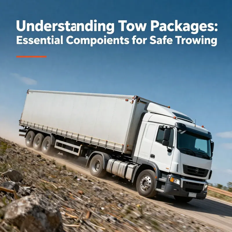 Illustration of essential components included in a truck’s tow package.