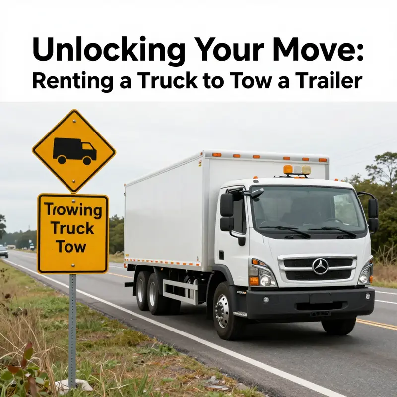 An overview of major truck rental companies and their offerings for towing trailers.