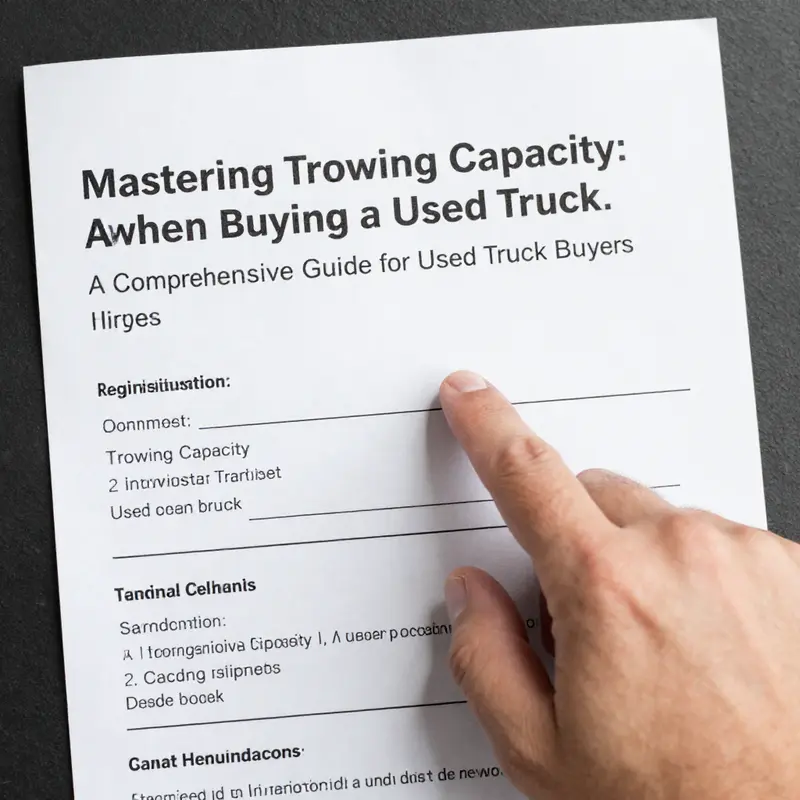 Understanding the key sections of a truck registration certificate helps identify towing capacity.