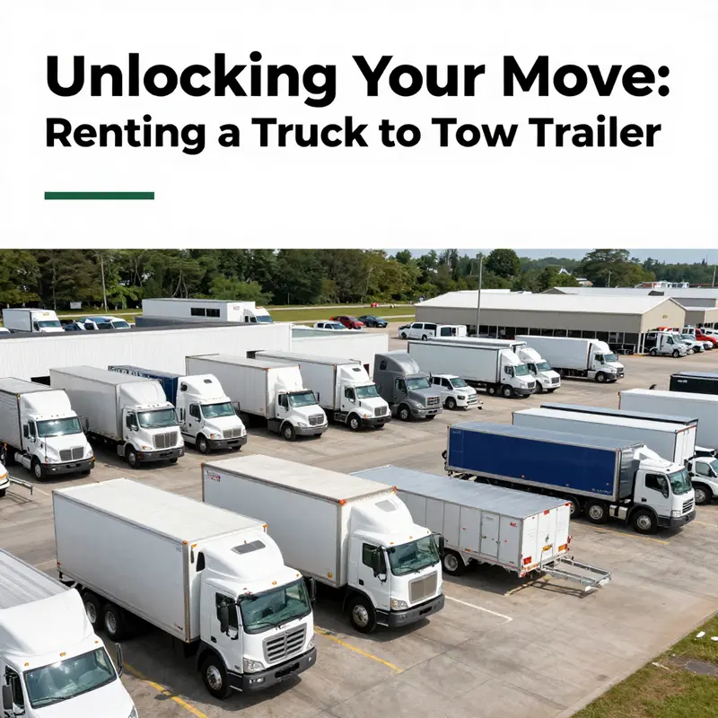An overview of major truck rental companies and their offerings for towing trailers.