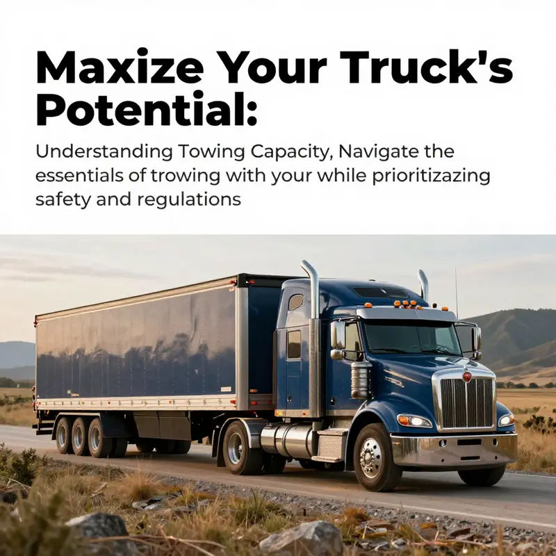 A strong truck towing a trailer across a beautiful landscape.