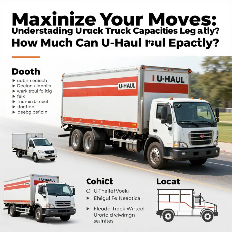 Comparative sizes of U-Haul trucks illustrating their respective towing capacities.