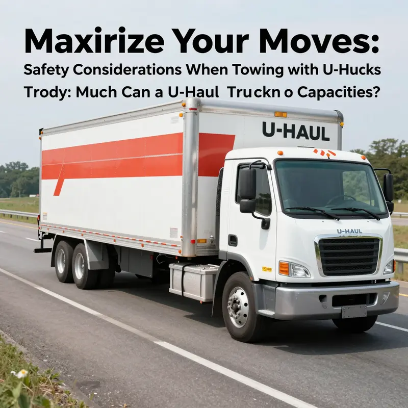 Comparative sizes of U-Haul trucks illustrating their respective towing capacities.