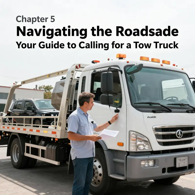 Prioritizing safety on the roadside is the first step in the towing process.