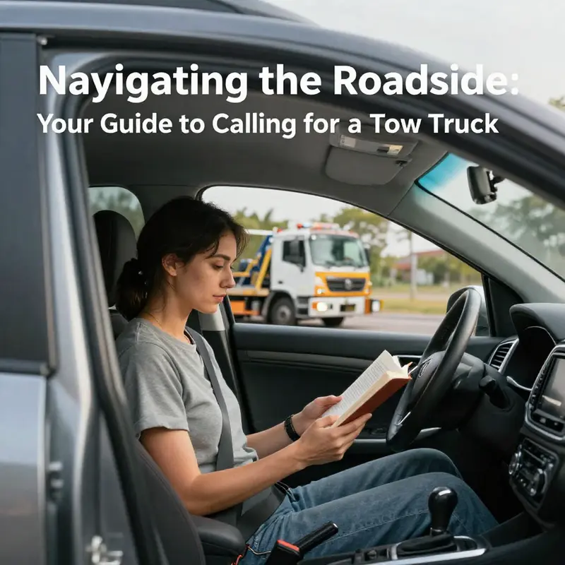 Prioritizing safety on the roadside is the first step in the towing process.