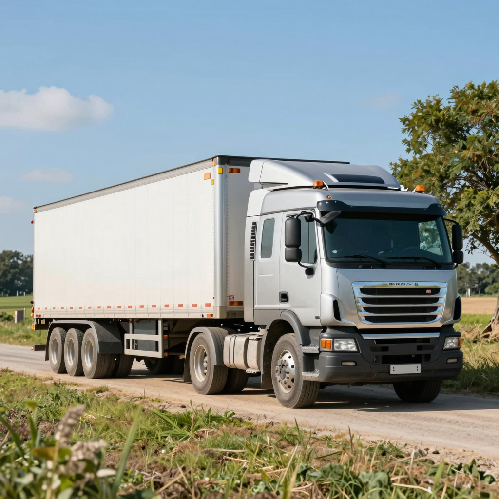 Truck Towing Illustration