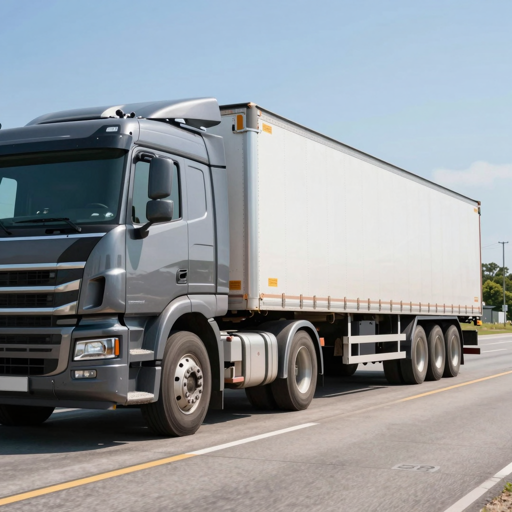 Truck towing a trailer