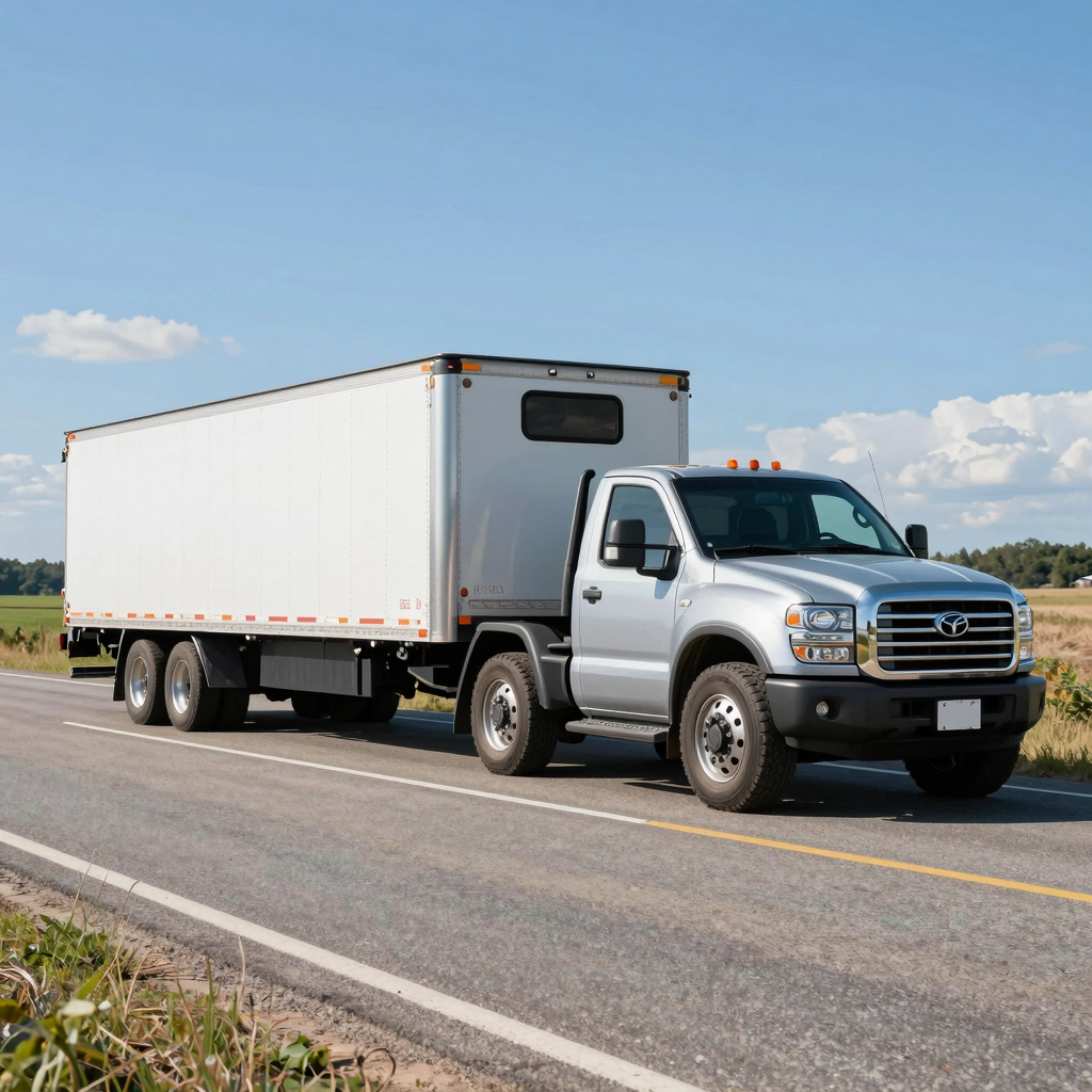 Truck Towing a Trailer