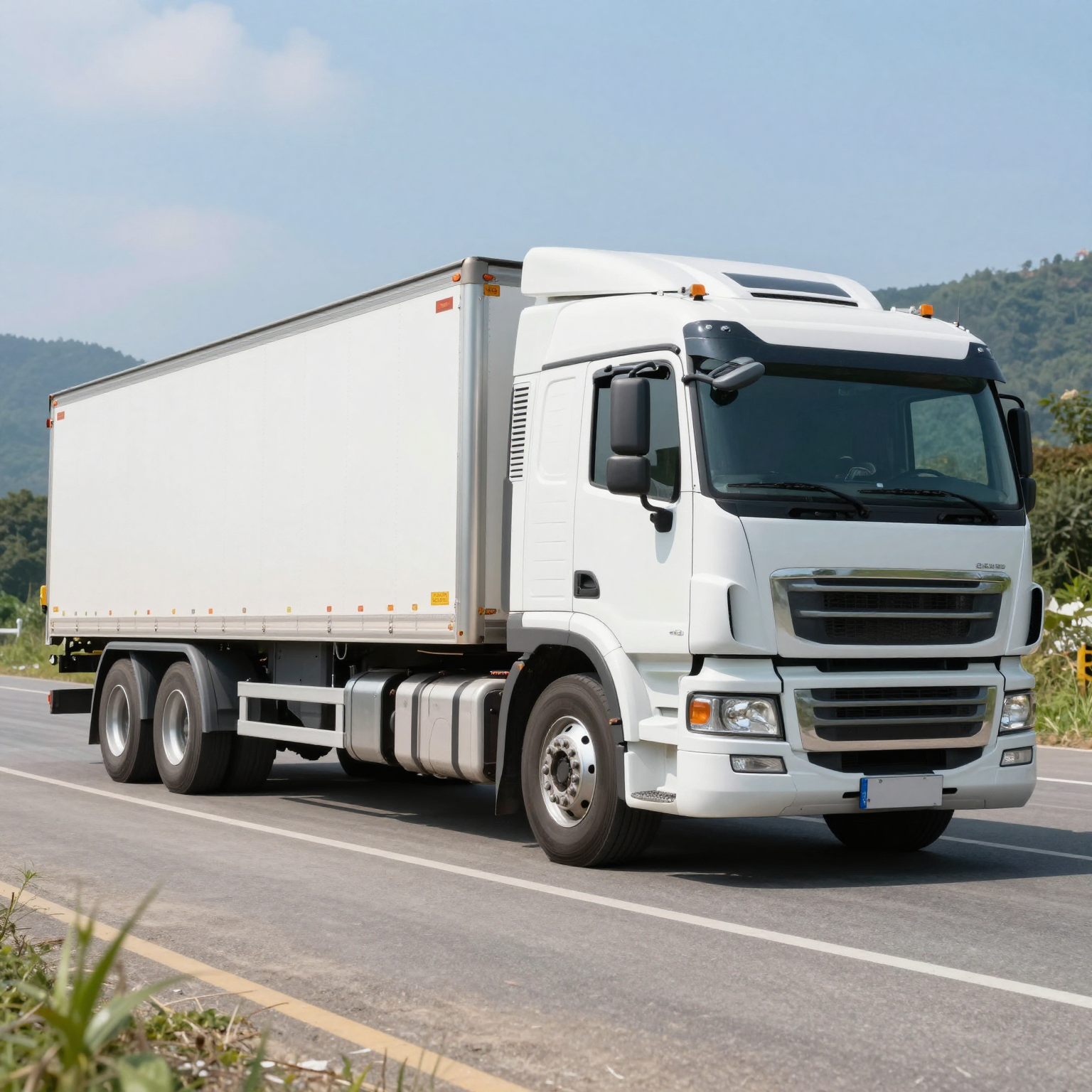 Truck towing a trailer