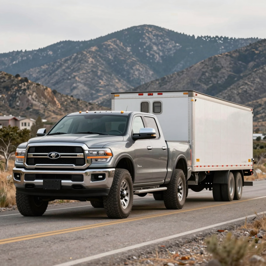 Powerful Pickup Truck Towing