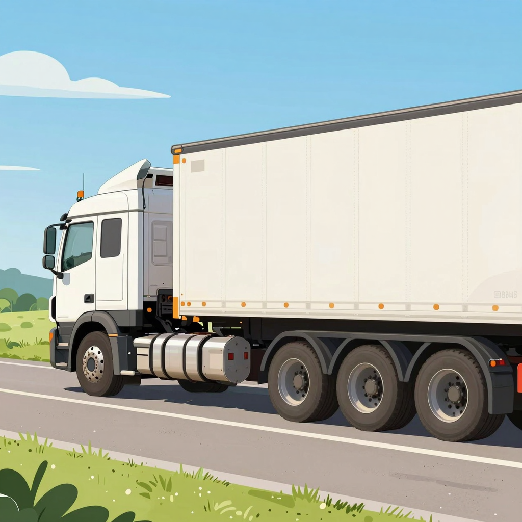 Truck Towing a Trailer