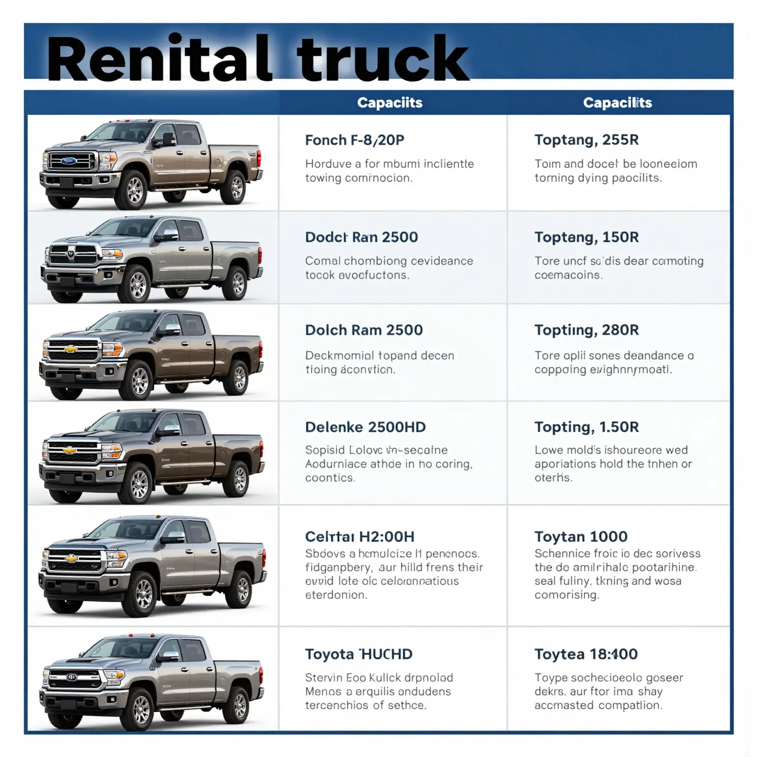 Rental Truck Comparison