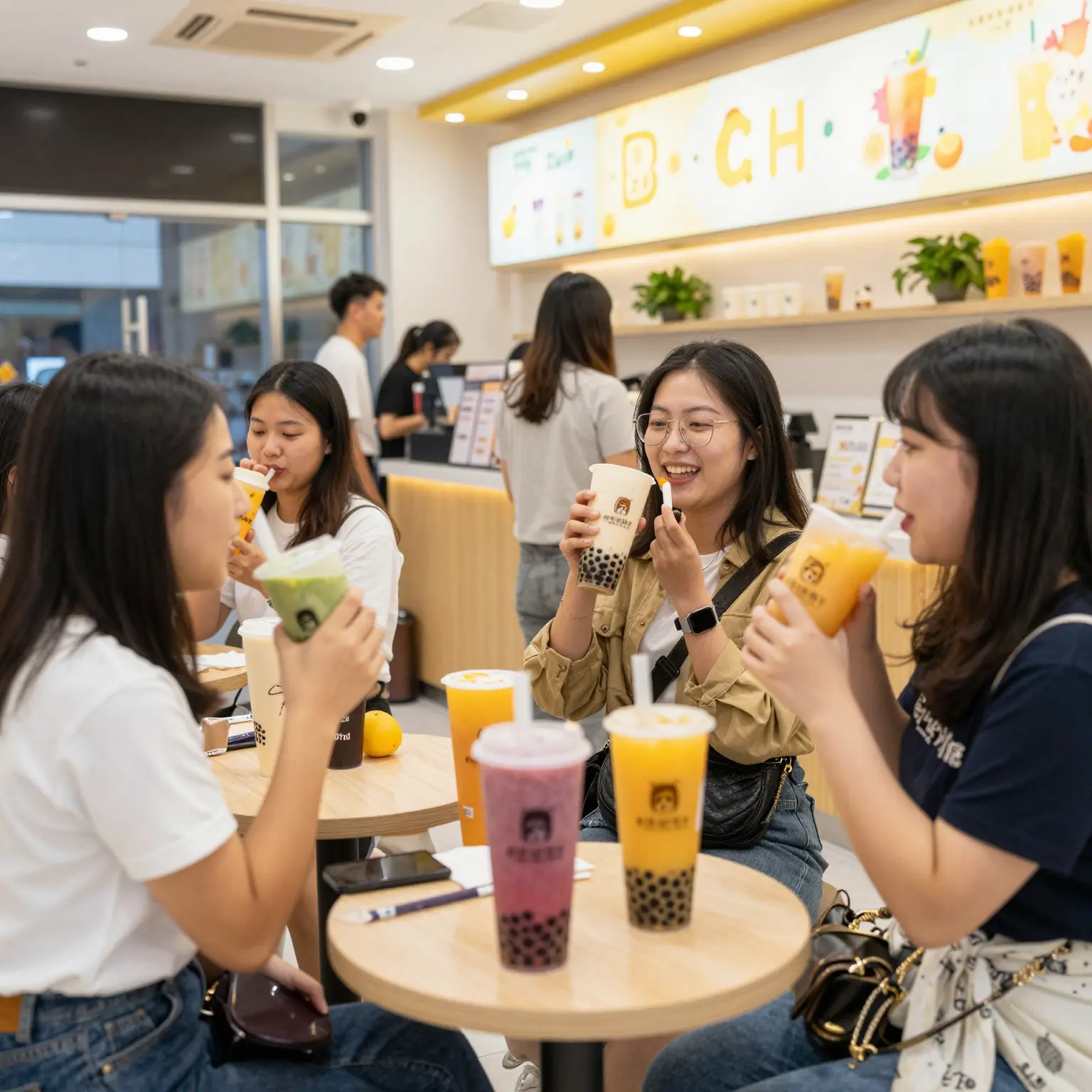 Bubble Tea Shop Interior