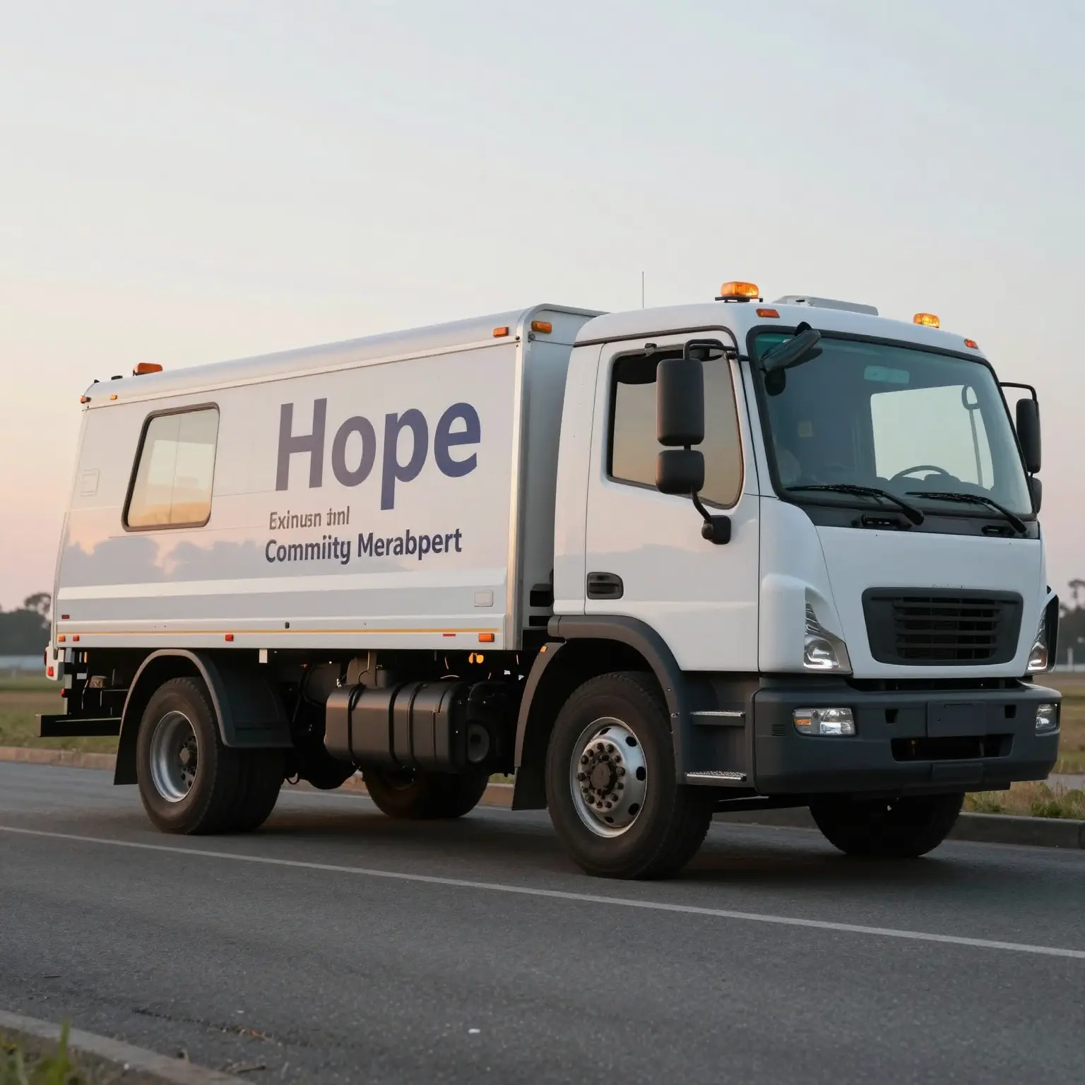 Tow Truck with Supportive Message